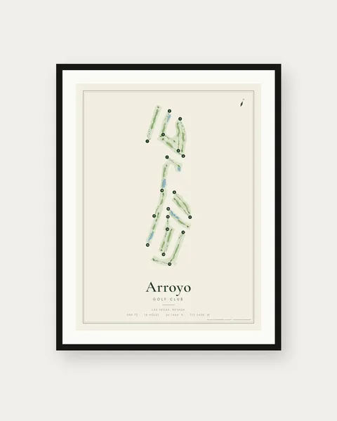 Arroyo Golf Club golf course map print