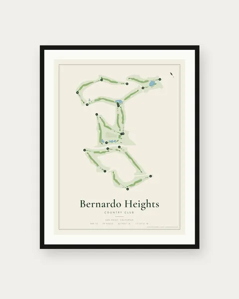 Bernardo Heights Country Club golf course map print