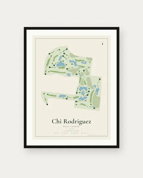 Chi Chi Rodriguez Golf Course golf course map print