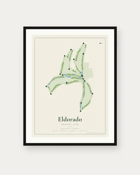 Eldorado Country Club golf course map print