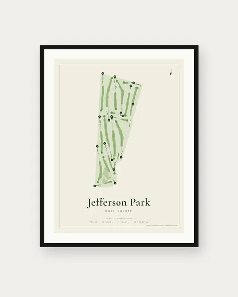 Jefferson Park Golf Course golf course map print