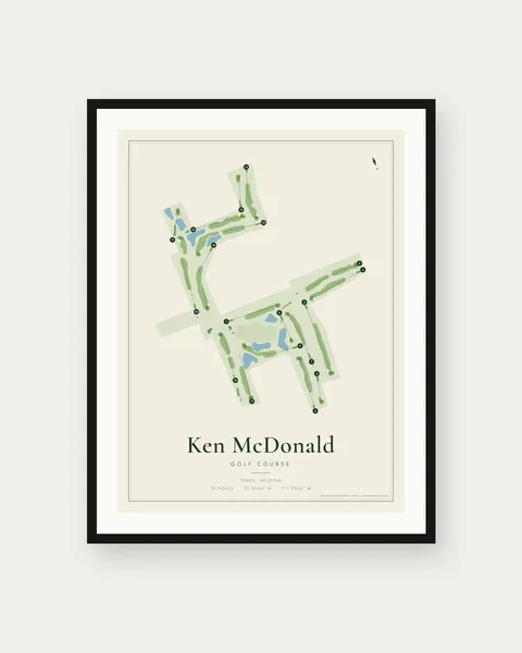 Ken McDonald Golf Course golf course map print
