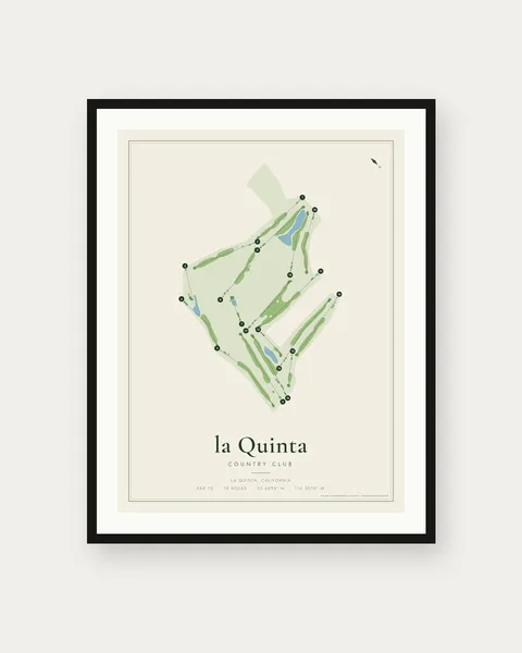 la Quinta Country Club golf course map print