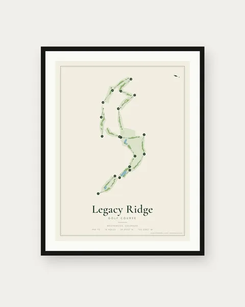Legacy Ridge golf course map print