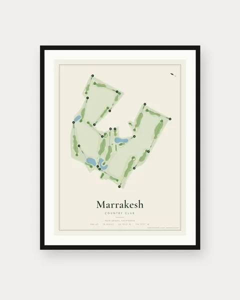 Marrakesh Country Club golf course map print