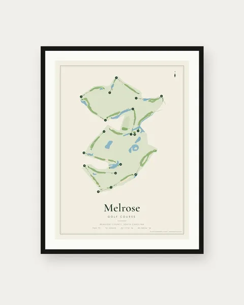 Melrose golf course map print