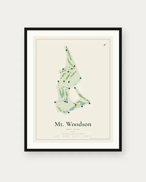 Mt. Woodson Golf Club golf course map print