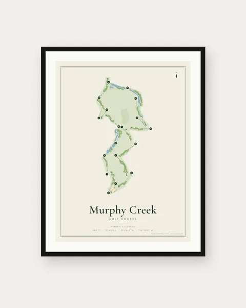Murphy Creek Golf Course golf course map print