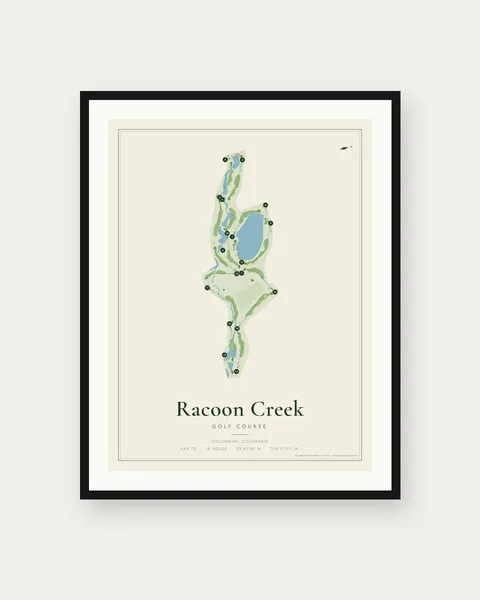 Racoon Creek golf course map print