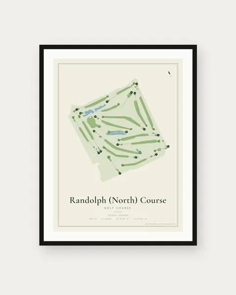 Randolph (North) Course golf course map print