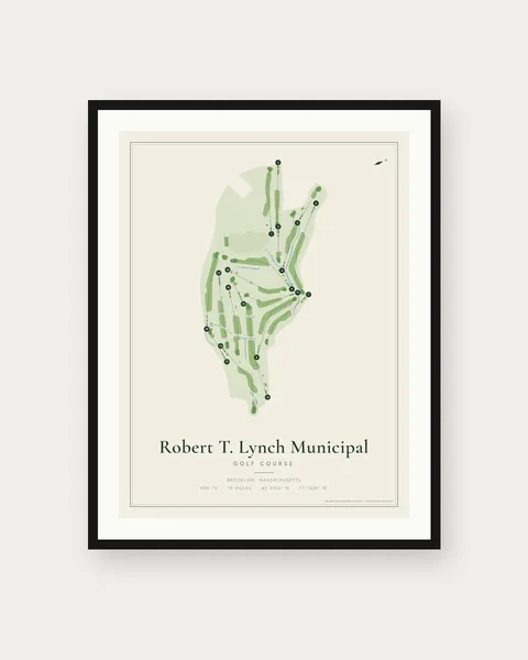 Robert T. Lynch Municipal Golf Course golf course map print