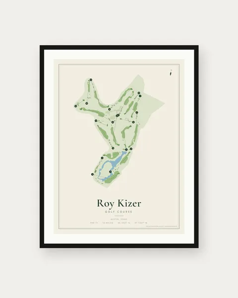 Roy Kizer Golf Course golf course map print
