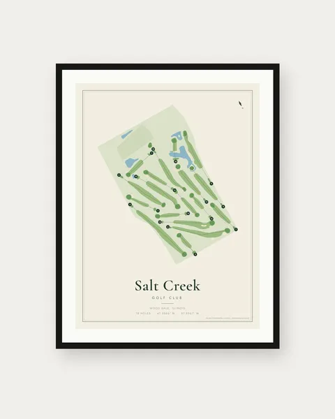 Salt Creek Golf Club golf course map print