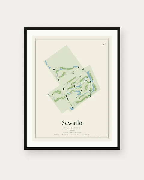 Sewailo golf course map print