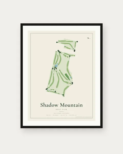 Shadow Mountain Golf Club golf course map print