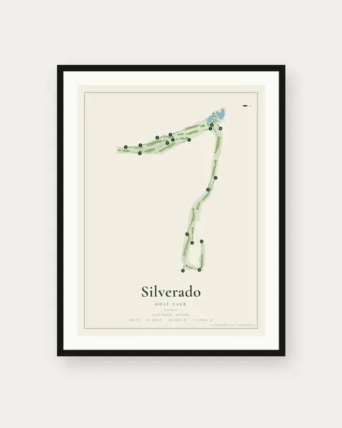 Silverado Golf Club golf course map print