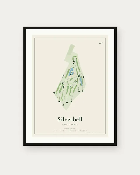 Silverbell Golf Course golf course map print