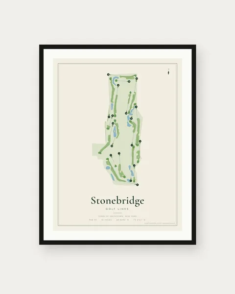 Stonebridge Golf Links golf course map print