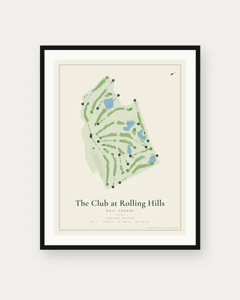 The Club at Rolling Hills golf course map print