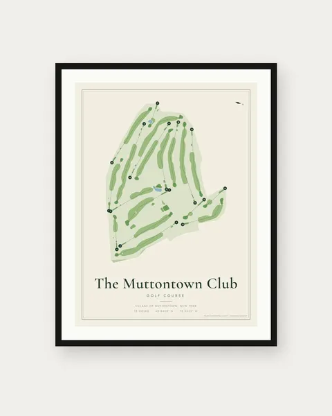 The Muttontown Club golf course map print
