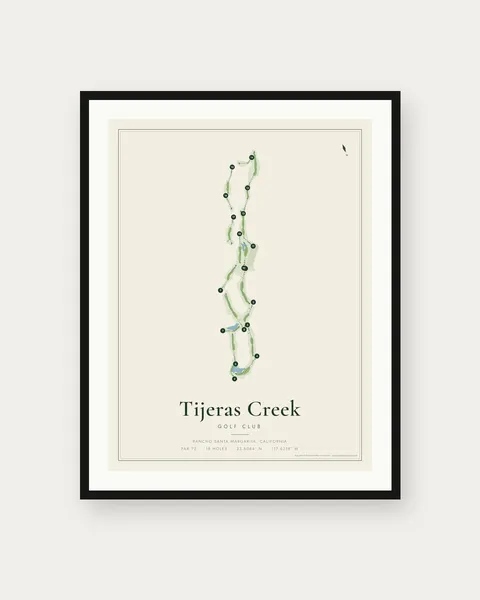 Tijeras Creek Golf Club golf course map print