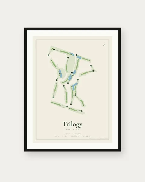 Trilogy Golf Club at La Quinta golf course map print