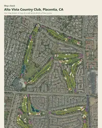 Alta Vista Country Club map print, map check on an aerial photo