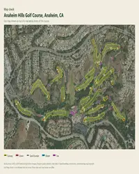 Anaheim Hills Golf Course map print, map check on an aerial photo