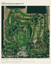 Applewood Golf Course map print, map check on an aerial photo