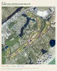 Arcadian Shores Golf Club map print, map check on an aerial photo