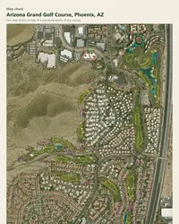 Arizona Grand Golf Course map print, map check on an aerial photo