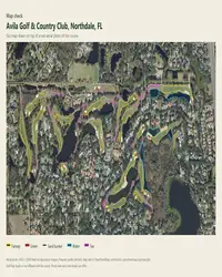 Avila Golf & Country Club map print, map check on an aerial photo
