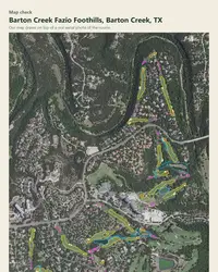 Barton Creek Fazio Foothills map print, map check on an aerial photo