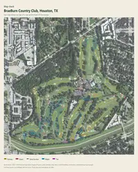 BraeBurn Country Club map print, map check on an aerial photo