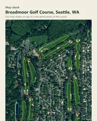 Broadmoor Golf Course map print, map check on an aerial photo
