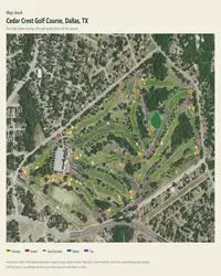 Cedar Crest Golf Course map print, map check on an aerial photo