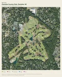 Charlotte Country Club map print, map check on an aerial photo