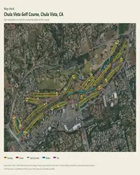 Chula Vista Golf Course map print, map check on an aerial photo