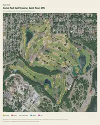Como Park Golf Course map print, map check on an aerial photo
