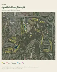 Coyote Hills Golf Course map print, map check on an aerial photo