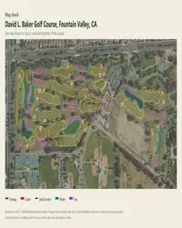 David L. Baker Golf Course map print, map check on an aerial photo