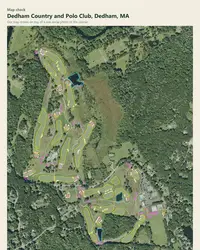 Dedham Country and Polo Club map print, map check on an aerial photo