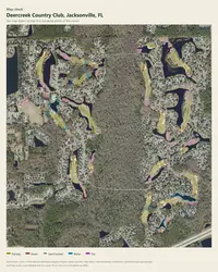 Deercreek Country Club map print, map check on an aerial photo