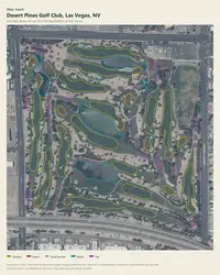 Desert Pines Golf Club map print, map check on an aerial photo