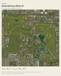 Encanto Golf Course map print, map check on an aerial photo
