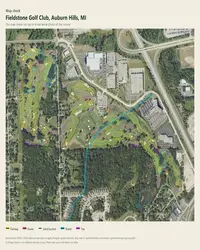 Fieldstone Golf Club map print, map check on an aerial photo
