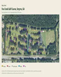 Fox Creek Golf Course map print, map check on an aerial photo