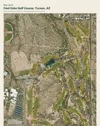 Fred Enke Golf Course map print, map check on an aerial photo