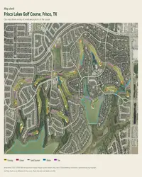 Frisco Lakes Golf Course map print, map check on an aerial photo