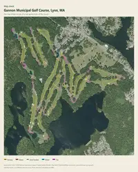 Gannon Municipal Golf Course map print, map check on an aerial photo